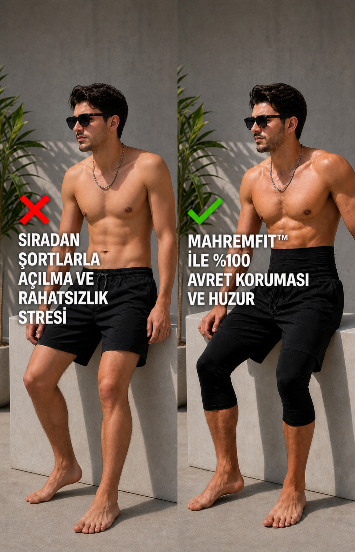 MahremFit™ Erkek Tesettür Şortu