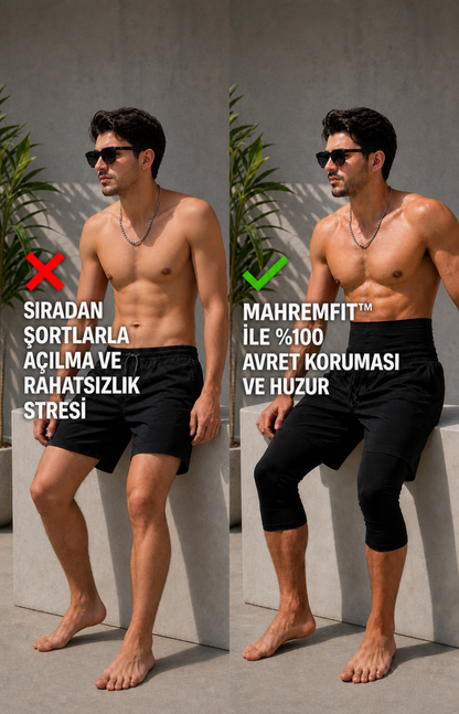 MahremFit™ Erkek Tesettür Şortu