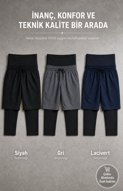 MahremFit™ Erkek Tesettür Şortu