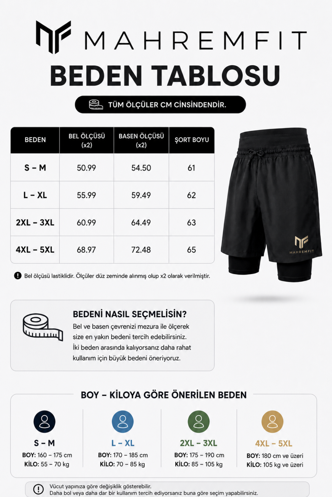 MahremFit™ Erkek Tesettür Şortu