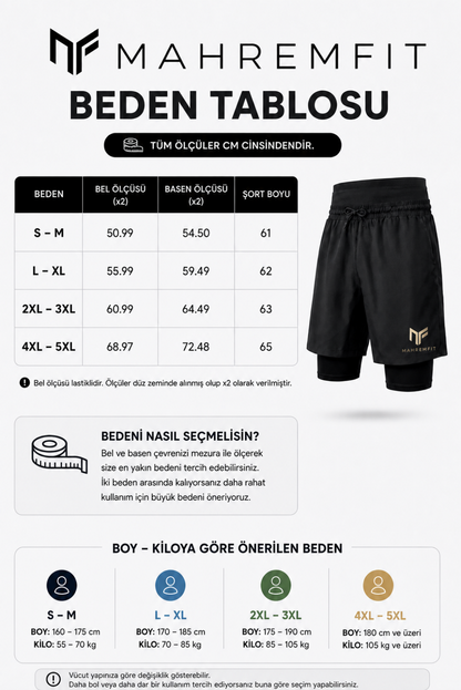 MahremFit™ Erkek Tesettür Şortu
